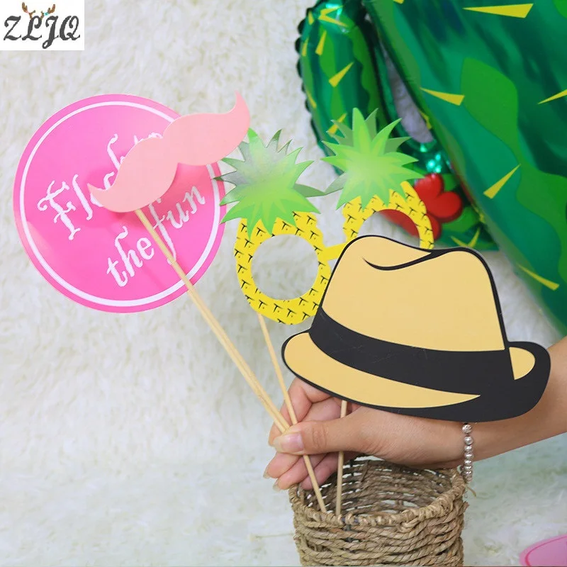 ZLJQ 20 шт. Фламинго INS Photo Booth Реквизит Смешные DIY День рождения Свадебная вечеринка
