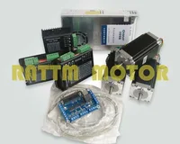3 Axis Cnc controller Kit Nema23 425Oz-in Stepper Motor + CW5045 Driver 4.5A 50V/DC + breakout board for CNC engraving machine