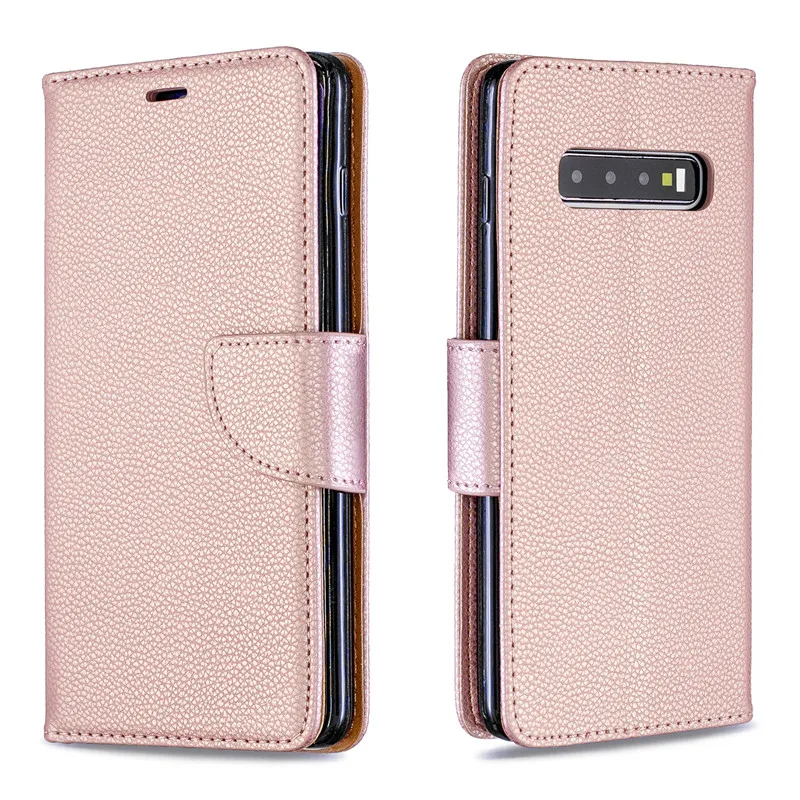Кожаный флип чехол для Samsung Galaxy S10 Plus кошелек держатель карт силиконовый Edge S9