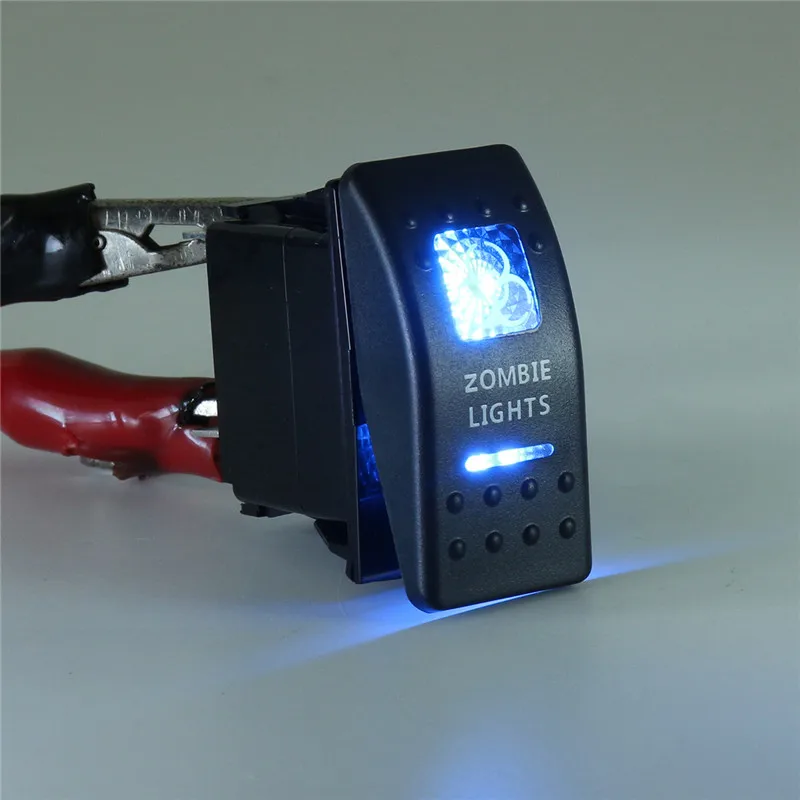 1x12 V/20A 24 V/10A Водонепроницаемый автомобиля морской синий Лодка Тумблер кулисный переключатель светодиодный светильник бар туман задняя ВКЛ-ВЫКЛ 5 Pin-код