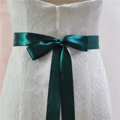 Dark green TOPQUEEN S40-4, Новое поступление, свадебные ленты Sashs 4 см, ширина 19 цветов, ленты для платьев - Цвет: Dark green