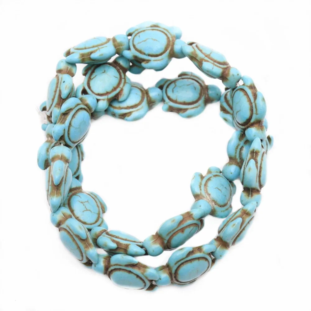 Approx.23 шт A Strand Белый Howlite вырезанная черепаха разделительные бусины для DIY
