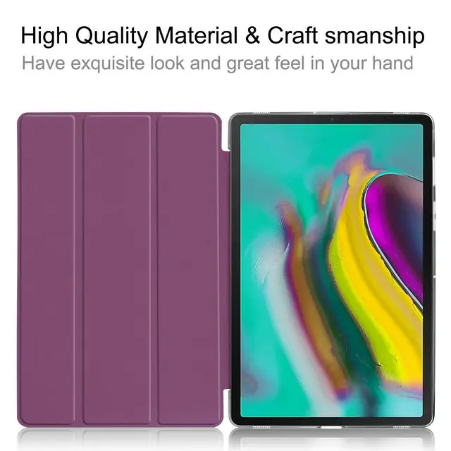 Чехол-книжка для планшета, кожаный чехол для samsung Tab S5e 10,5 чехол, прозрачная задняя крышка для samsung Galaxy Tap S 5E чехол T720 T750