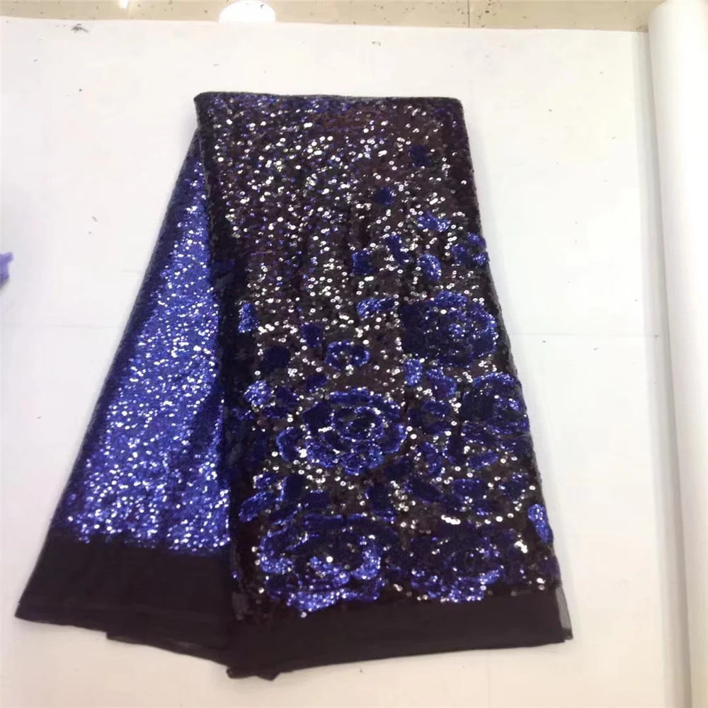 Тюль с Блёстки вышитые Кружево отделка высокое качество 2017 африканская блесток