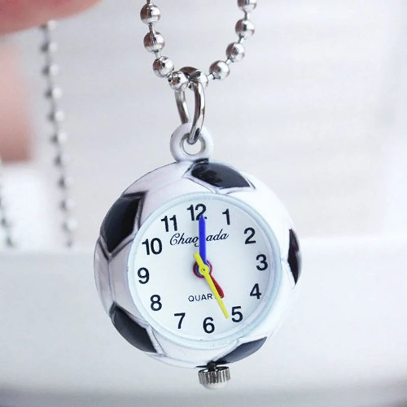 

2018 cyd new Children boys football soccer basketball sports pocket watches fashion pendant key chains electronic fob watches