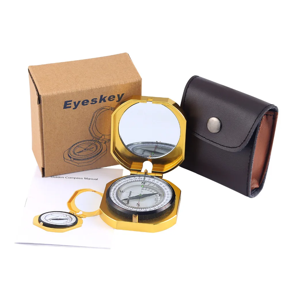 Eyeskey навигация Металлический Золотой Компас ручной легкий охотничий кемпинг