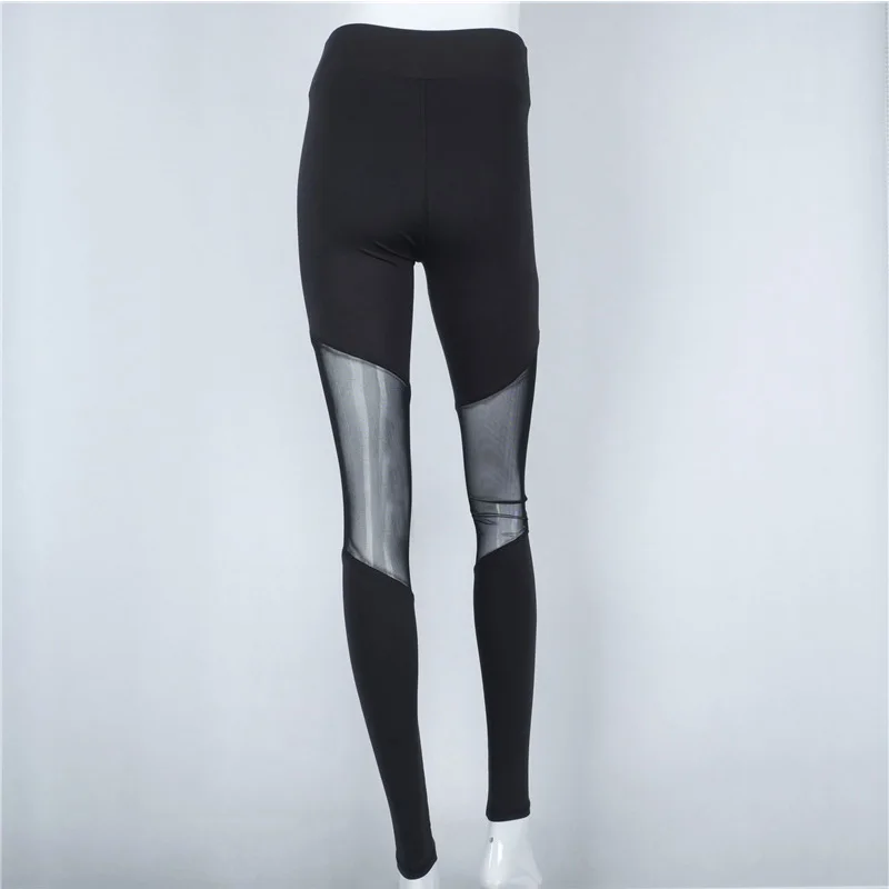 

NANCY TINO Women Yoga Pants Quick Dry Mesh Splice Waist Elastic Sexy Stretch Skinny Trousers Workout Fitness Sports Leggings