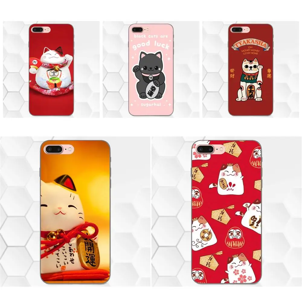 Новогодний милый праздничный Кот удачи для Galaxy C5 C7 J1 J2 J3 J330 J5 J6 J7 J730 2017 Ace Core Duo Max Mini