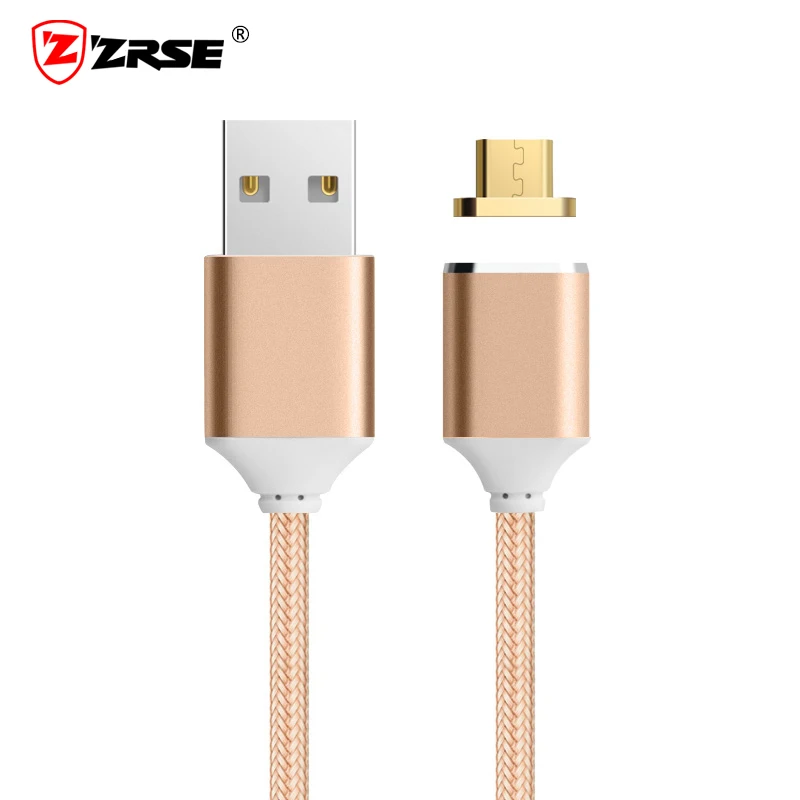 ZRSE Магнитный кабель нейлоновый Магнит Micro USB для зарядки данных быстрой samsung Xiaomi - Фото №1