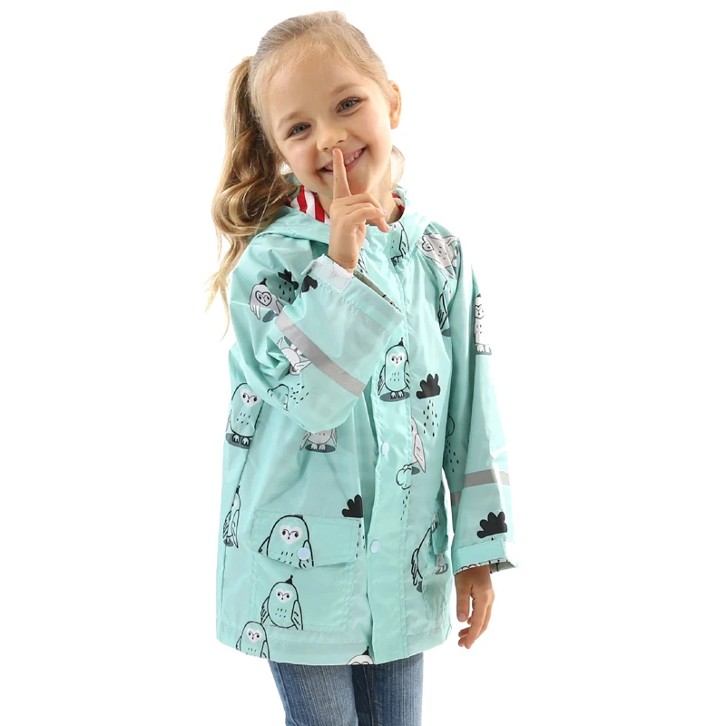 Непродуваемый дождевик с животным принтом для мальчиков и девочек непродуваемый