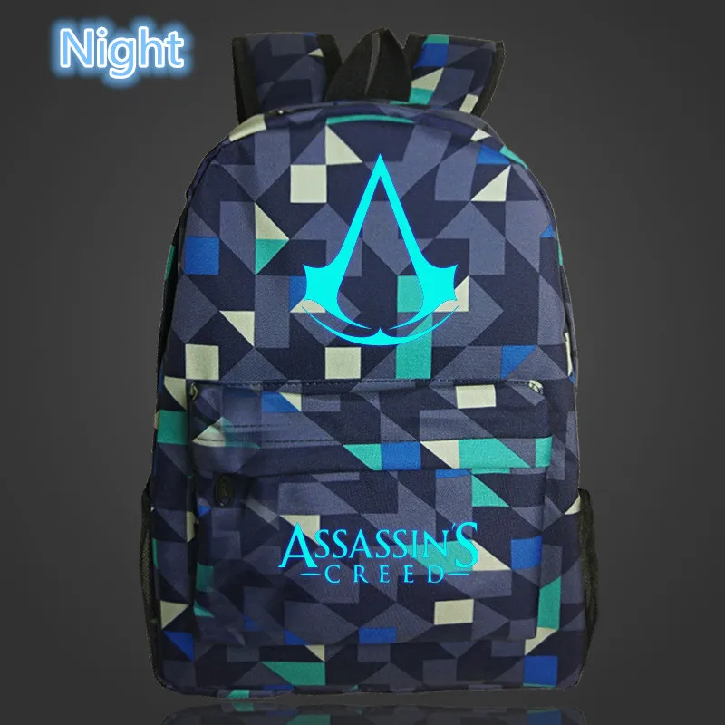 Революционная светящаяся школьная сумка Assassin's Creed рюкзак бойфренда для