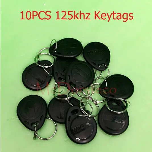 10 шт. TK4100 только для чтения 125 кГц RFID удостоверение личности ключ Брелки доступа Управление тег черный/желтый/красный/синий/зеленый доступа Управление ключа