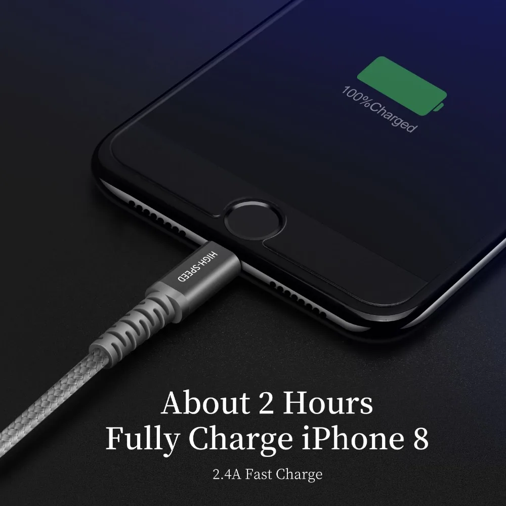 DUX DUCIS MFi кабель USB для iPhone 8X7 6 S Plus 2.4A быстрой зарядки Lightning телефона | Мобильные