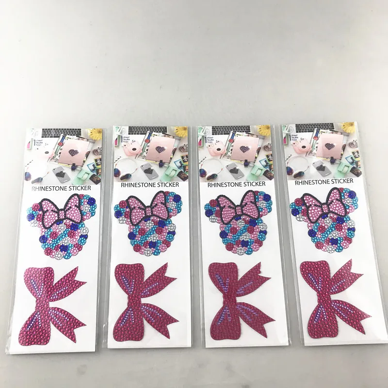 Разноцветные акриловые наклейки со стразами и бантом для телефона ПК сумка обуви