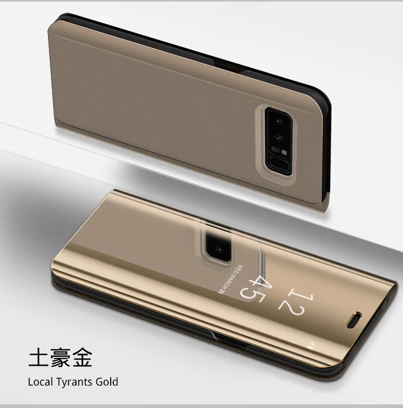 Умный чехол с окошком для Samsung Galaxy S10 Plus S10e Note 9 8 S9 S8 S7 Edge S6 edge зеркальный флип из