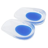 1 pair men women silicon gel heel cushion insoles soles relieve foot pain protectors spur support shoe pad high heel inserts