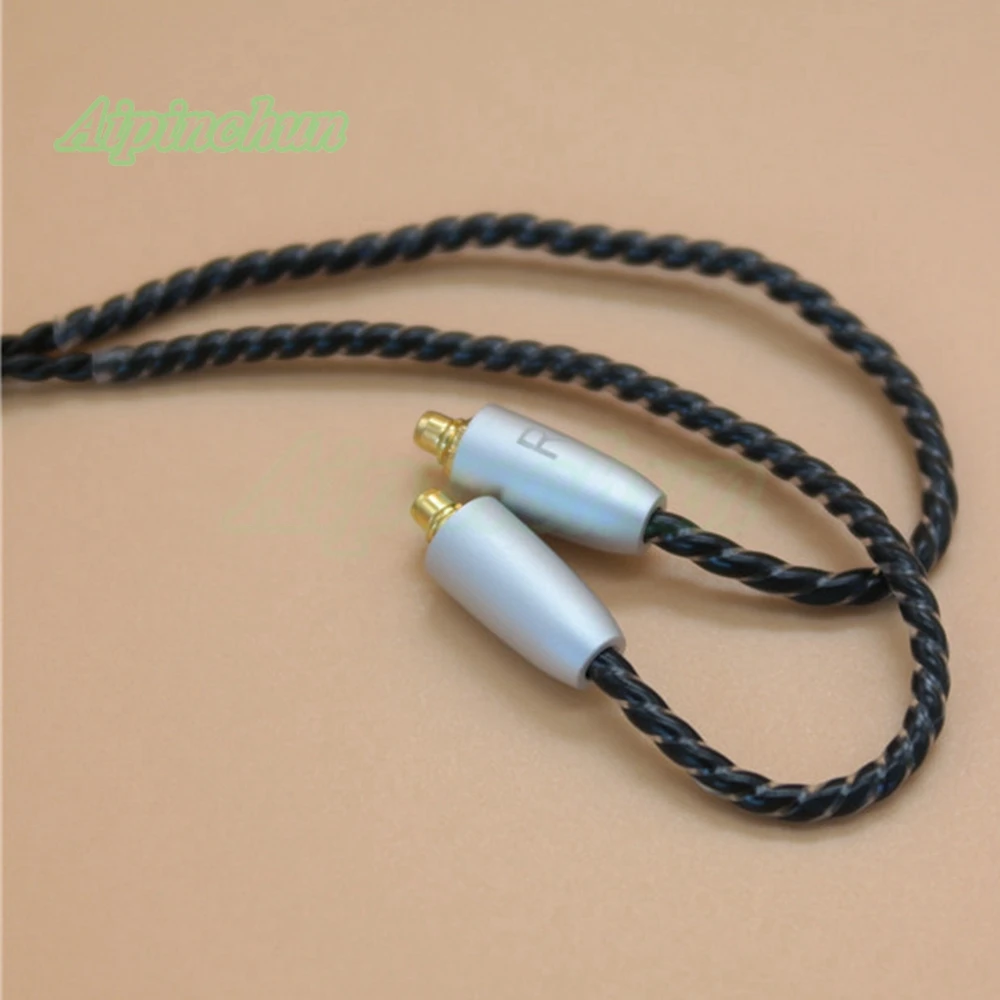 Aipinchun кабель для наушников покрытие-серебро Замена MMCX наушники Shure SE215 SE315 SE425 SE535