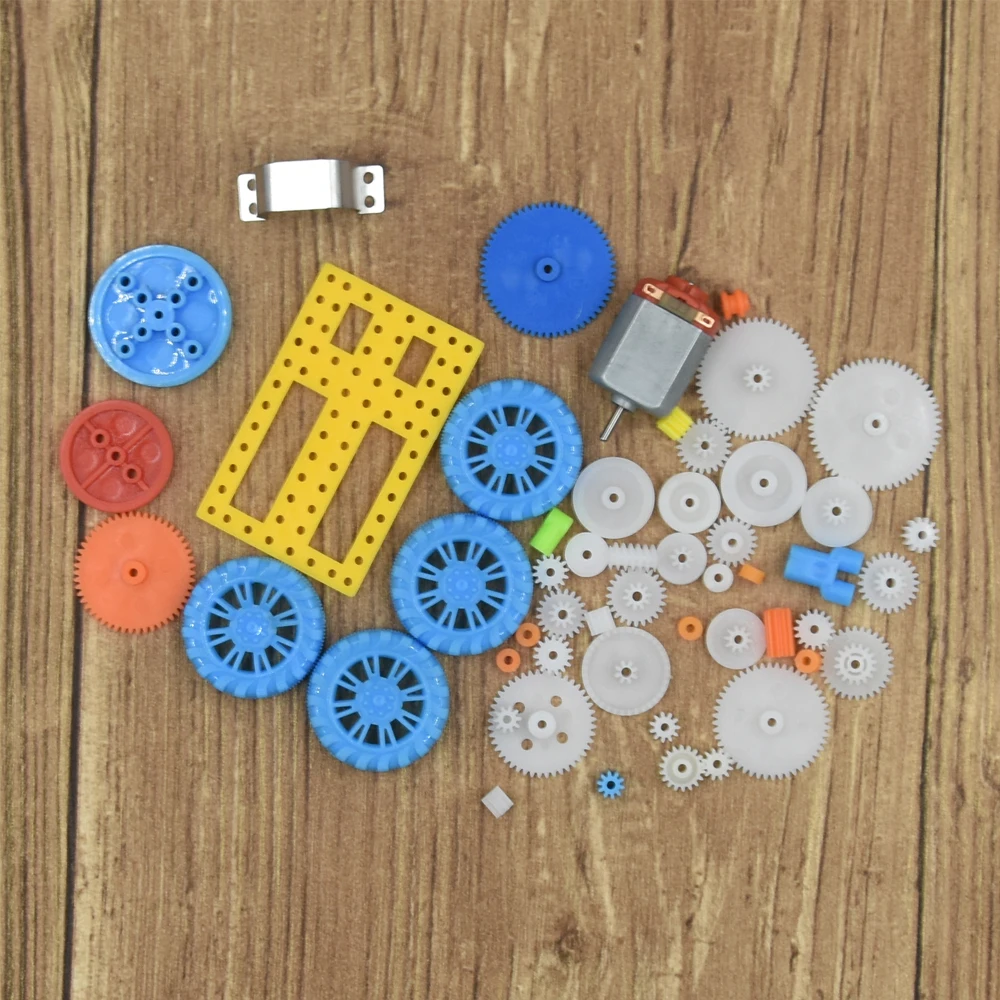 77 шт мульти DIY четыре колеса водителя автомобиля детская игрушка робот модель