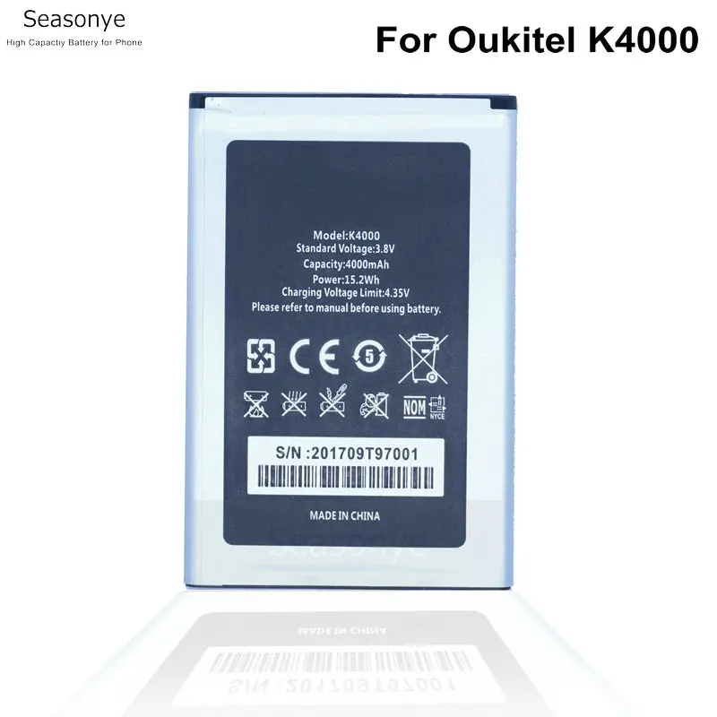 Seasonye 4000mAh / 15.2Wh телефонный Сменный аккумулятор для Oukitel K4000 батарея|Аккумуляторы
