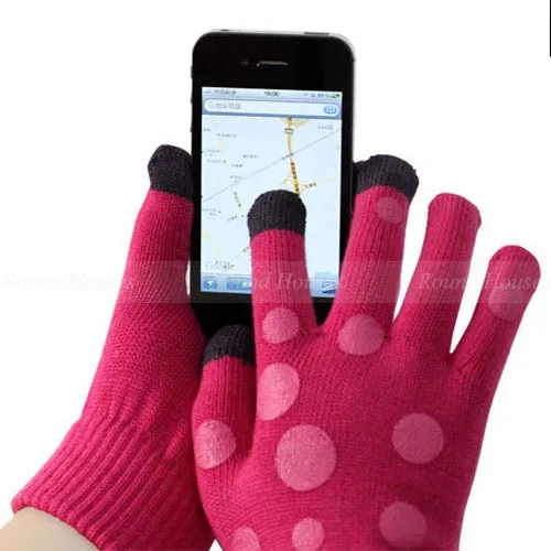 30 пар/лот универсальные смазливая зимние сенсорные перчатки Сотовый телефон