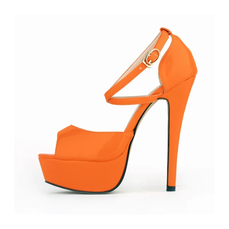 

Fashion Summer Shoes Gladiator Women Sandals Casual Peep Toe Thin Heels 14cm Female Orange Shoes High Heels NLK-C0076