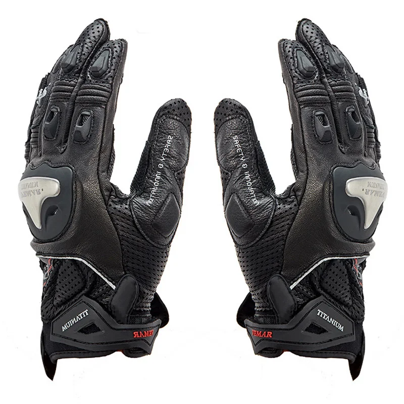 Летние кожаные перчатки унисекс для мотоциклистов Guantes Luvas мотокросса