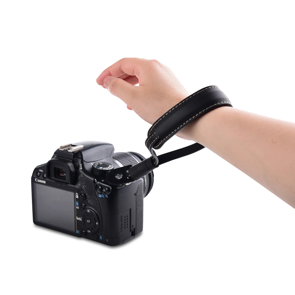 Кожаный ремешок для камеры с металлическим кольцом на запястье SONY A37 A33 A35 A55 A58 A57