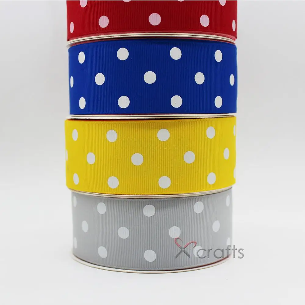 Grosgrain печатная лента в горошек 38 мм 1-1/2 &quotСвадебные украшения DIY подарок ручной