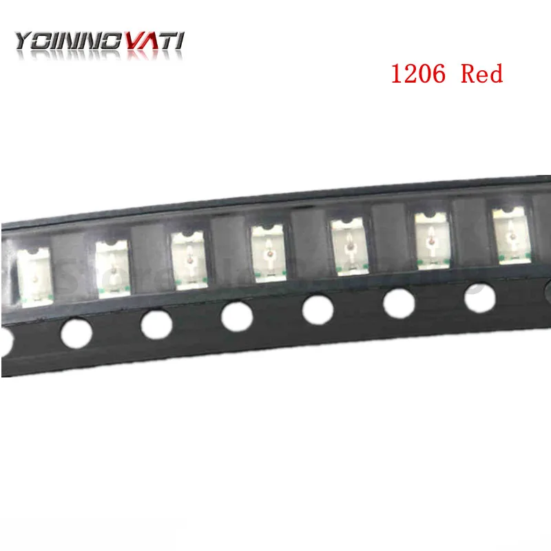200PCS/LOT 1206 Red SMD LED Diode Light 3216 Diodes Super led 3.2*1.6mm Color New | Обустройство дома