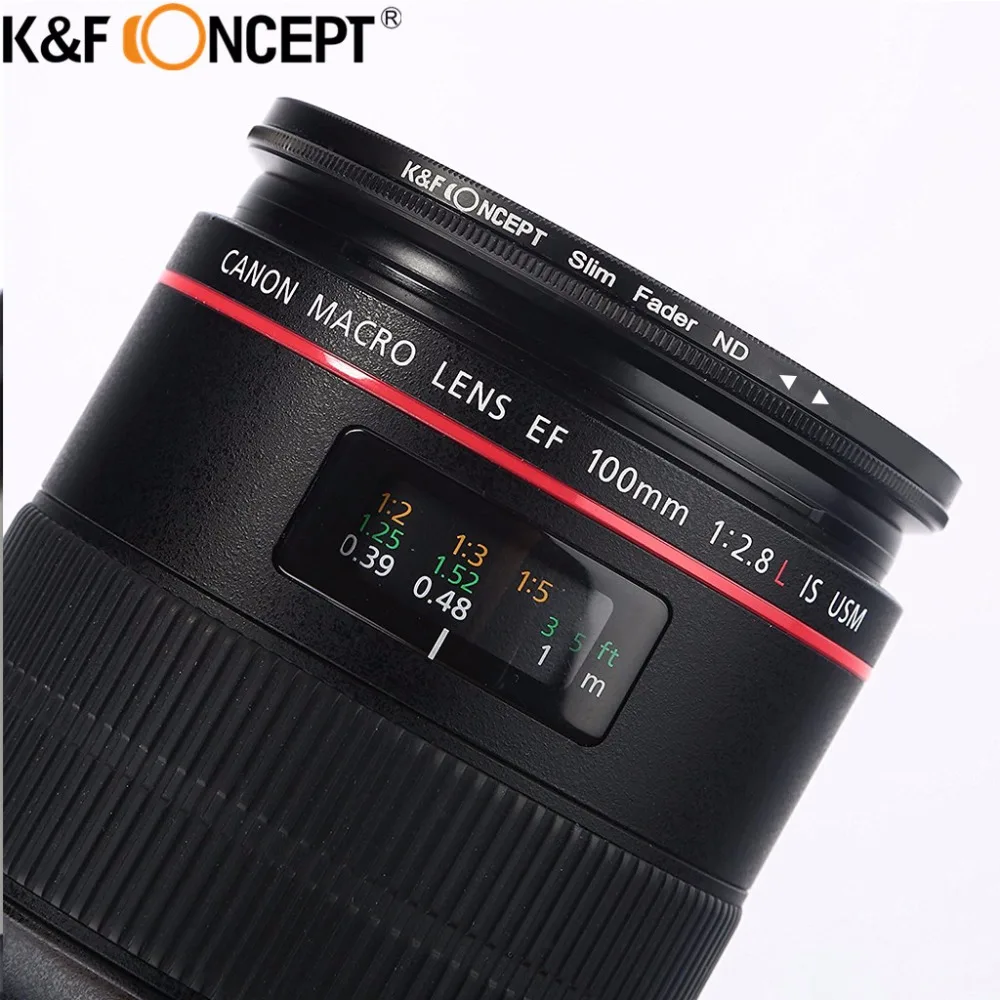 Фильтр для объектива K &amp F регулируемый металлический фильтр ND2-ND400 с