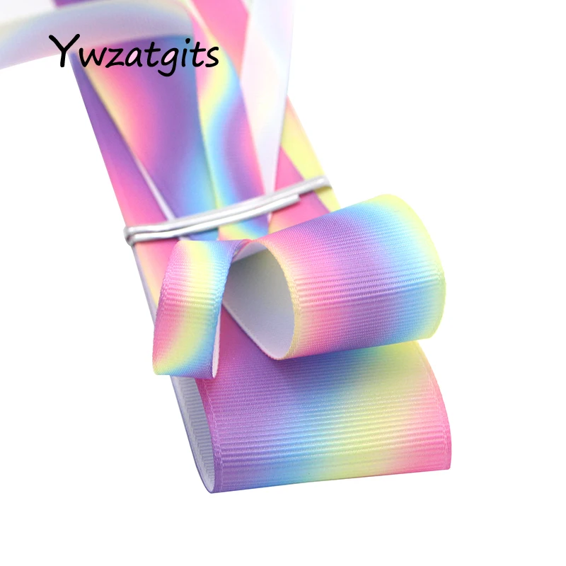 Ywzatgits 2y/5y/6y 10/25/40 мм Радуга Цвет корсажные ленты для самостоятельного изготовления обрезанная лента для упаковки швейная фурнитура YS0304