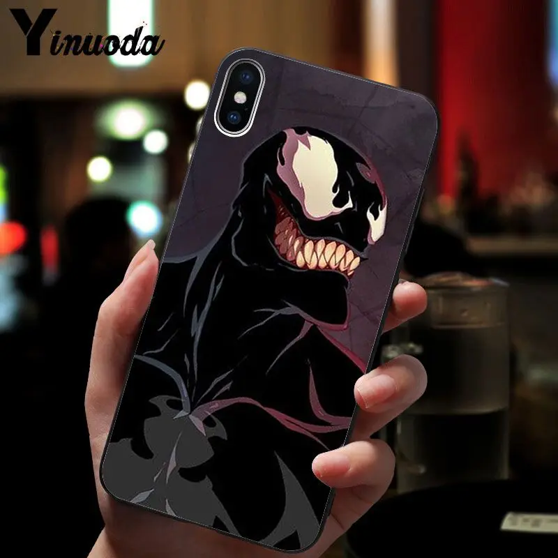 11pro MAX venom ЧЕРНЫЙ Мягкий чехол для телефона Apple iPhone 8 7 6 6S Plus X XS 5 5S SE XR | Мобильные