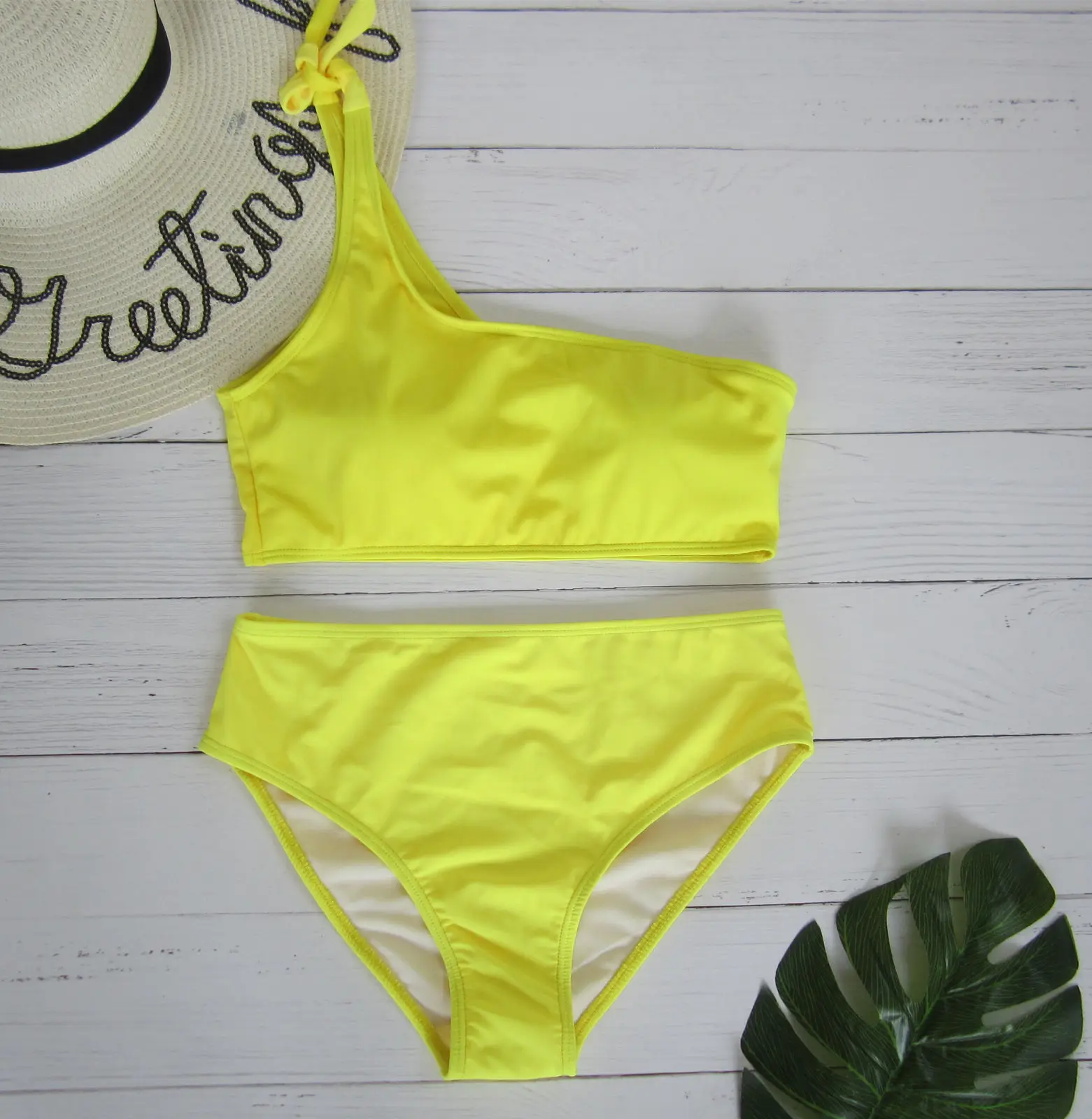 2018 новый сексуальный купальник бикини на одно плечо Для женщин Купальники Лето