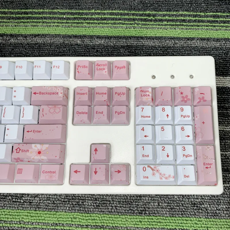 Cherry Blossom Keycaps полный комплект механическая клавиатура PBT 5 лицо краситель