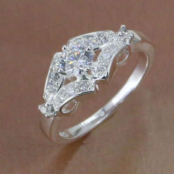 Оптовая продажа! Бесплатная доставка! Кольцо из стерлингового серебра 925 пробы с