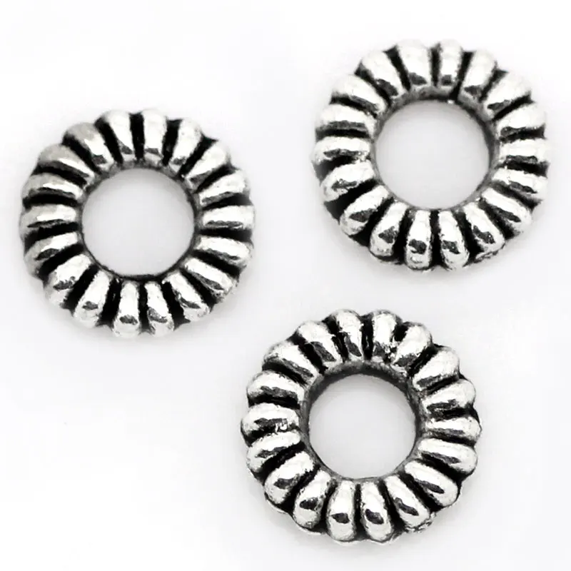 Бесплатная доставка новинка 2016 500 шт закрытые кольца в полоску серебряный тон 5 мм