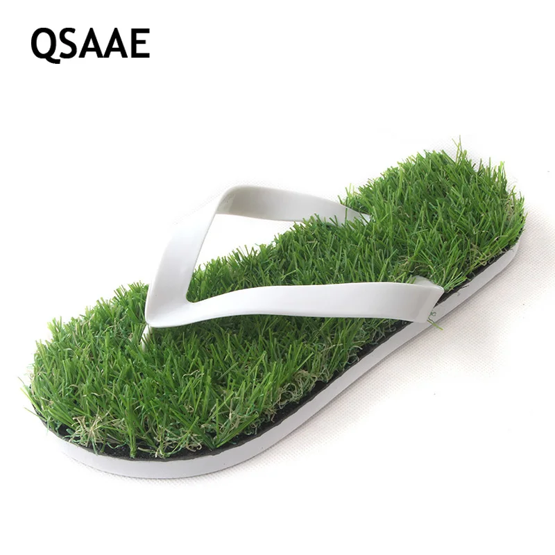 

2020 New Imitation Grass Flip Flops For Men Summer Beach Flat Shoe Out Sandals Slipper Women Sandals BF22