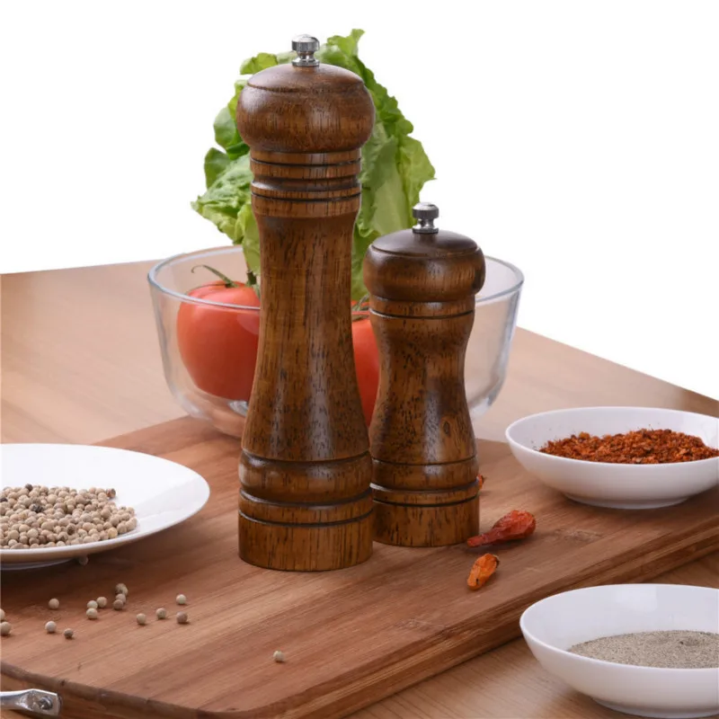 Washtree 5 8 10 дюймов соль и перец мясорубку движением руки древесины дуба мельница