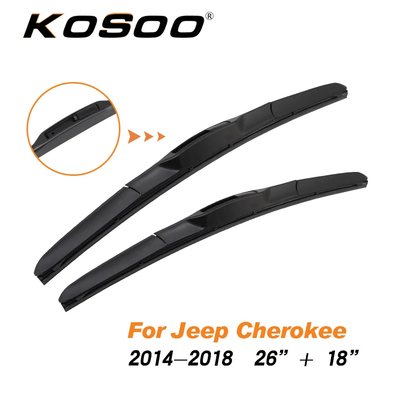 Cherokee 2618 KOSOO для Jeep Cherokee 2001 2002 2003 2004 2005 2006 2007 2008 Автомобиль Стеклоочистителя очистки ветрового стекла - Цвет: Cherokee 2618