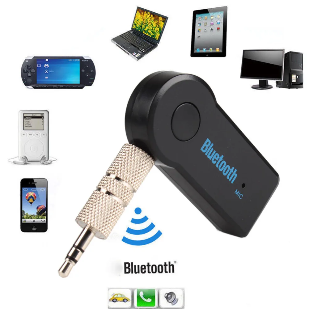 ECos беспроводной Bluetooth совместимый 3 5 мм Автомобильный Aux аудио музыка стерео