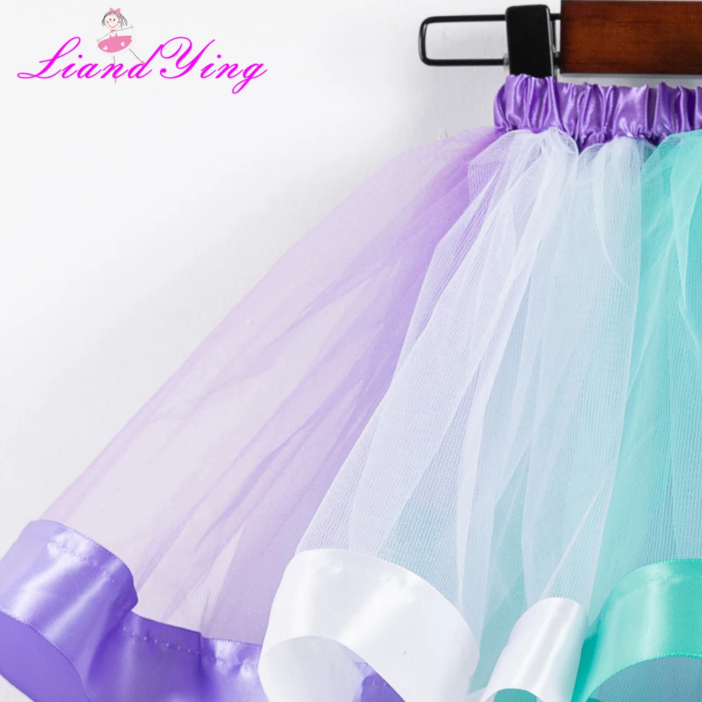 Unicorn Headband Princess Mermaid Tutu Skirt Baby Girls Clothes Rainbow Kids Party Tutu for Girls Skirts Children Ball Gown