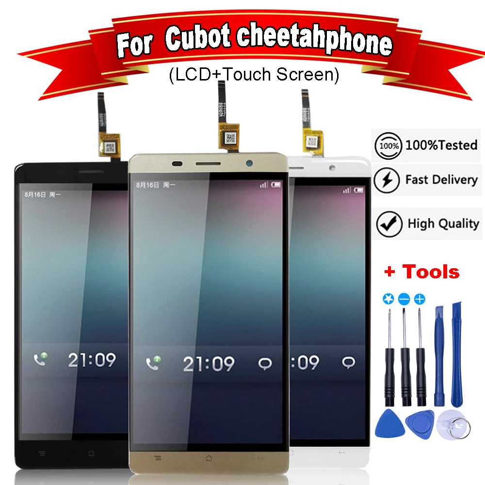 Для CUBOT cheetahphone ЖК-дисплей + сенсорный экран 1920x1080 с инструментами стеклянная