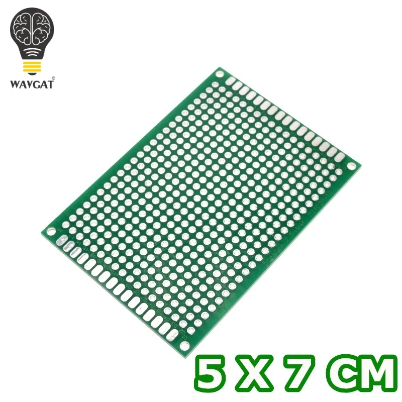 WAVGAT 5*7 PCB 5x7 PCB 5cm 7cm Double Side Prototype PCB diy Universal Printed Circuit Board