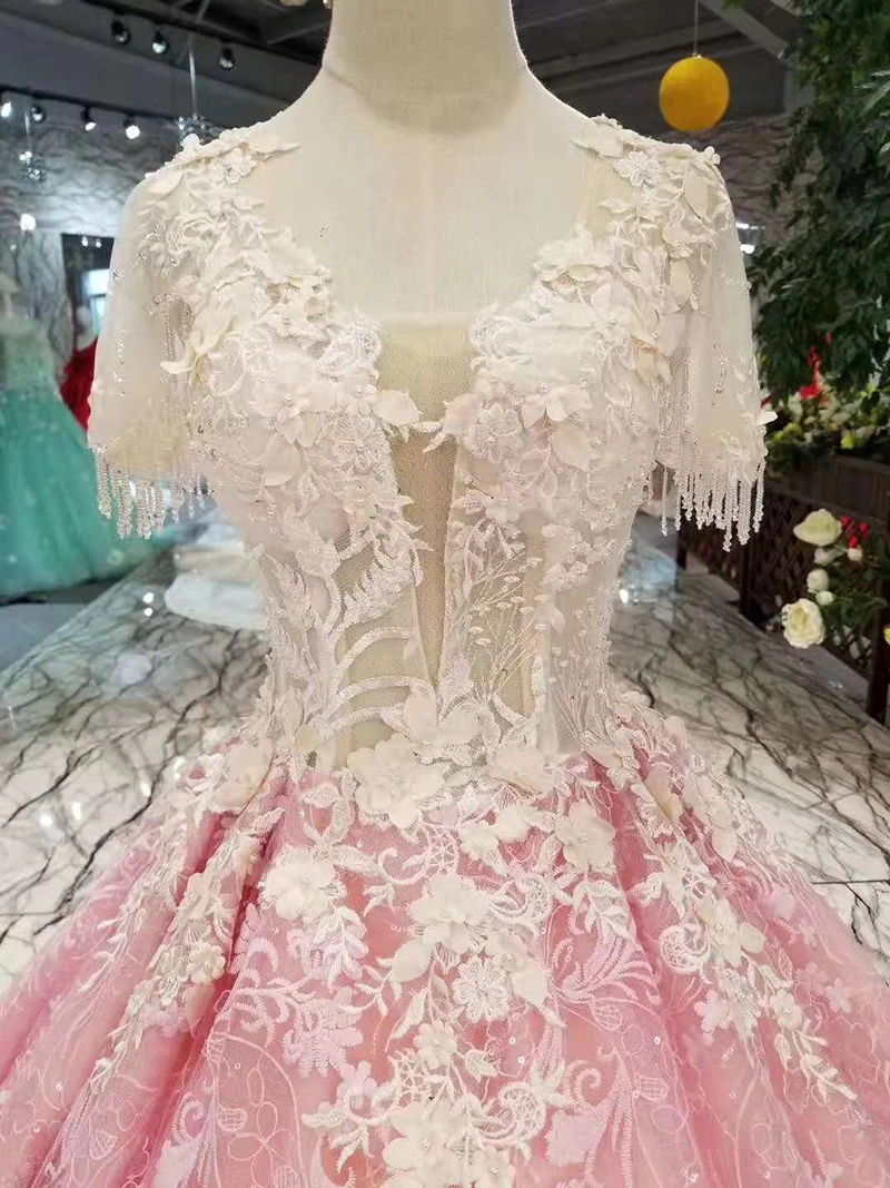 LSS175 розовый Праздничные платья для девочек футболка с короткими рукавами