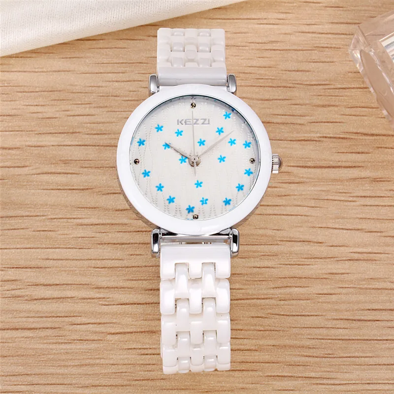 KEZZI New Design Top Brand Fashion Ceramic Set Drill And Store Quartz Dress Watch Women Hot Sale Free Shipping k1173 | Наручные часы