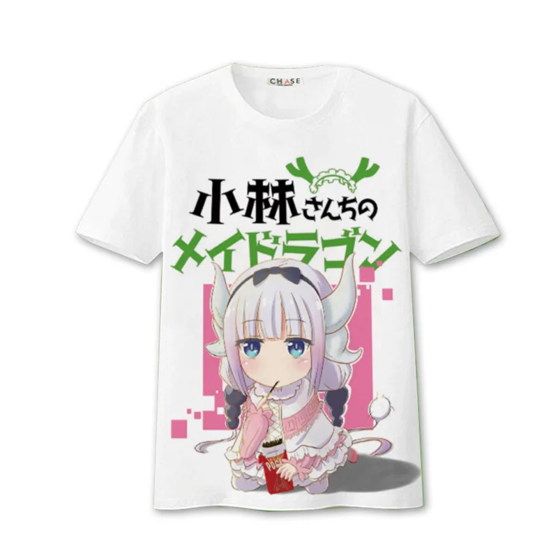Футболки Coshome Kobayashi san Chi No Maid Dragon Kanna Kamui Toru костюмы для косплея футболки мужские