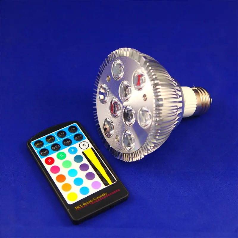 Бесплатная доставка высокая мощность PAR30 18 Вт 9x2 RGB Светодиодный точечный