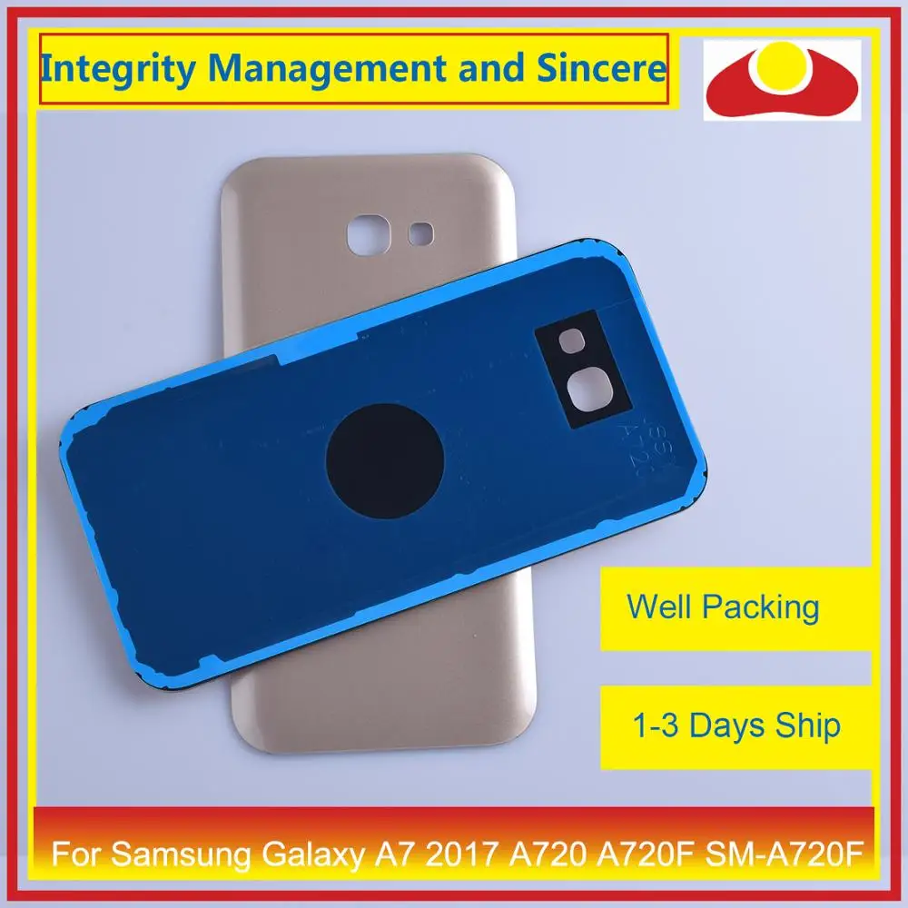 Оригинальный Для Samsung Galaxy A7 2017 A720 A720F SM корпус батарейный отсек задняя крышка