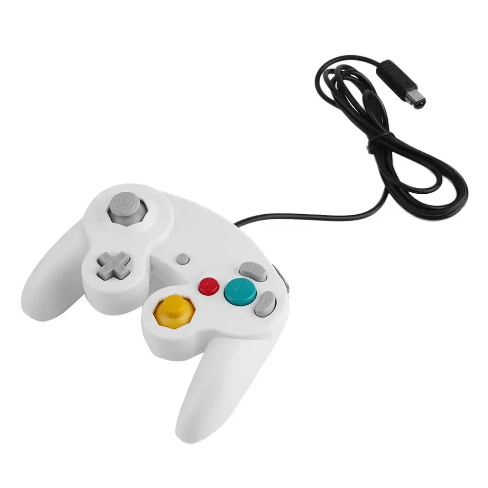 White Пластиковый чувствительный проводной игровой контроллер, джойстик для GameCube для nintendo, игра для wii, профессиональный игровой контроллер - Цвет: White
