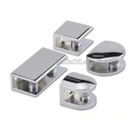 multi choice 10pcs zinc alloy thicken glass clamps clips holder brace shelf support brackets silver tone